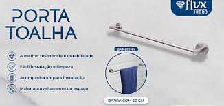 Porta Toalha 60 CM Inox BAR601-IN - Flvx