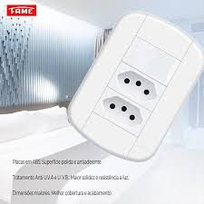 Interruptor Simples 16A/250V E 2 Tomadas 2P+T 20A/250V 3928 Blanc Mais - Fame