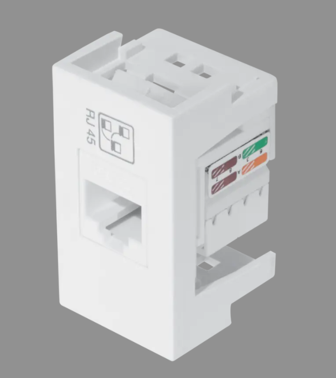 Módulo Tomada Rede RJ45 CAT. 5E 8 Vias Série 1140 Modulare / Blanc Mais / Evidence - Fame