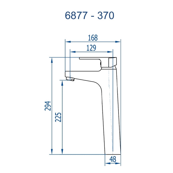 Misturador Monocomando Para Lavatório Mesa 6877 BK370 Bica Alta - Fani