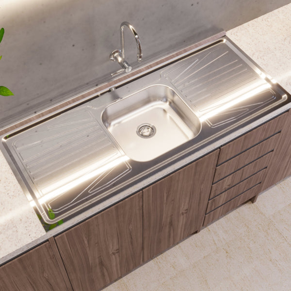 Pia Aço Inox 160X52 Concretada - Fabrinox