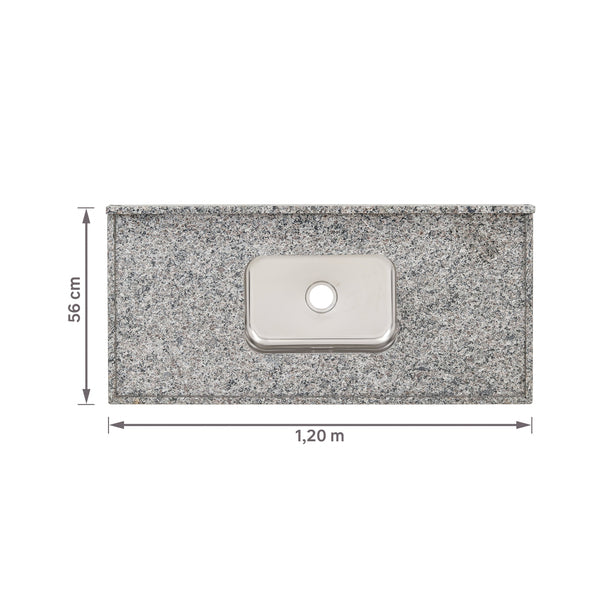 Pia De Granito 120X56 Com Bojo Ocre - LA Comério