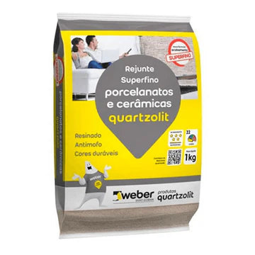Rejunte Porcelanato Cinza Artico 1kg - Quatzolit