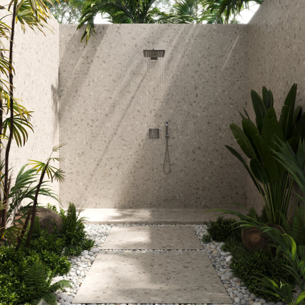 Porcelanato 100X100 Dorcia Terrazzo Bege Ext - Biancogres