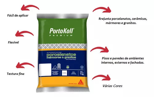 Rejunte Porcelanato Aroeira 1kg - Portokoll