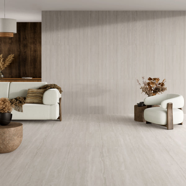 Revestimento 45X90 Flut Travertino Tivoli Acetinado - Biancogres