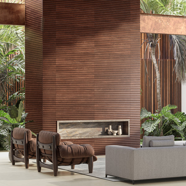 Revestimento 45X90 Flut Carua Rosso Acetinado - Biancogres