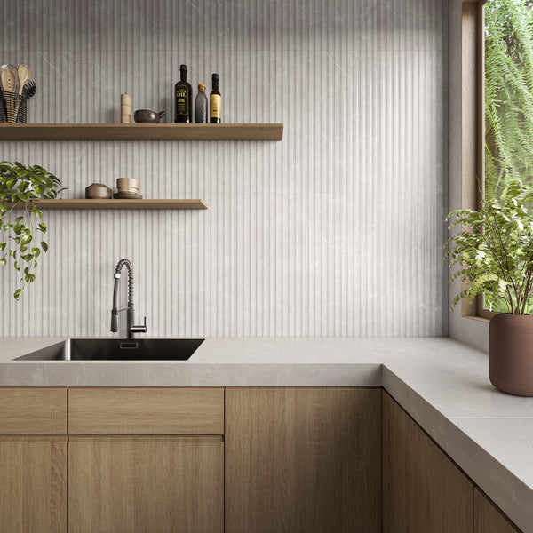 Revestimento Ripa Marmo Grigio 45x90 Acetinado - Biancogres
