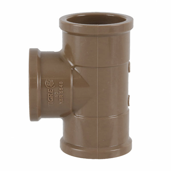 Tê PVC Marrom Solda 50 mm -Tigre