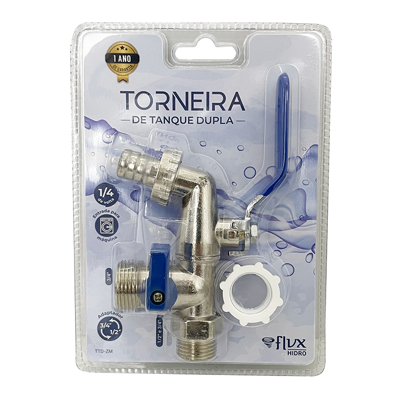 Torneira Esfera Com Registro 1/2 - 3/4 Zamak 006 - Flvx