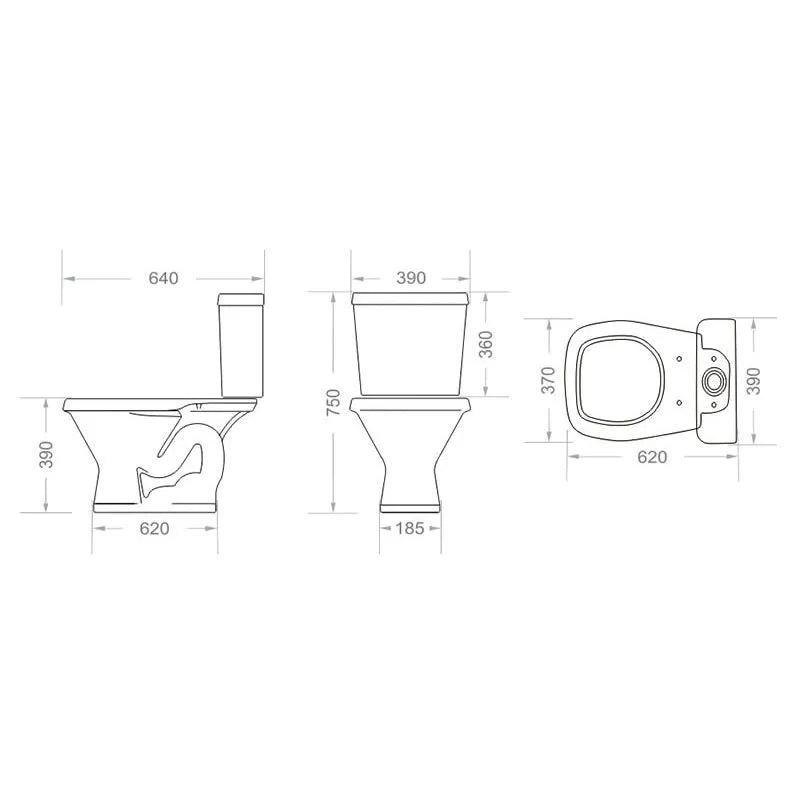 Kit Bacia Para Caixa E Caixa Acoplada Alamo Branca - Santa Clara