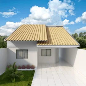 Telha Plan Colonial 3,30X88 Marfim 6 Ondas - Afort