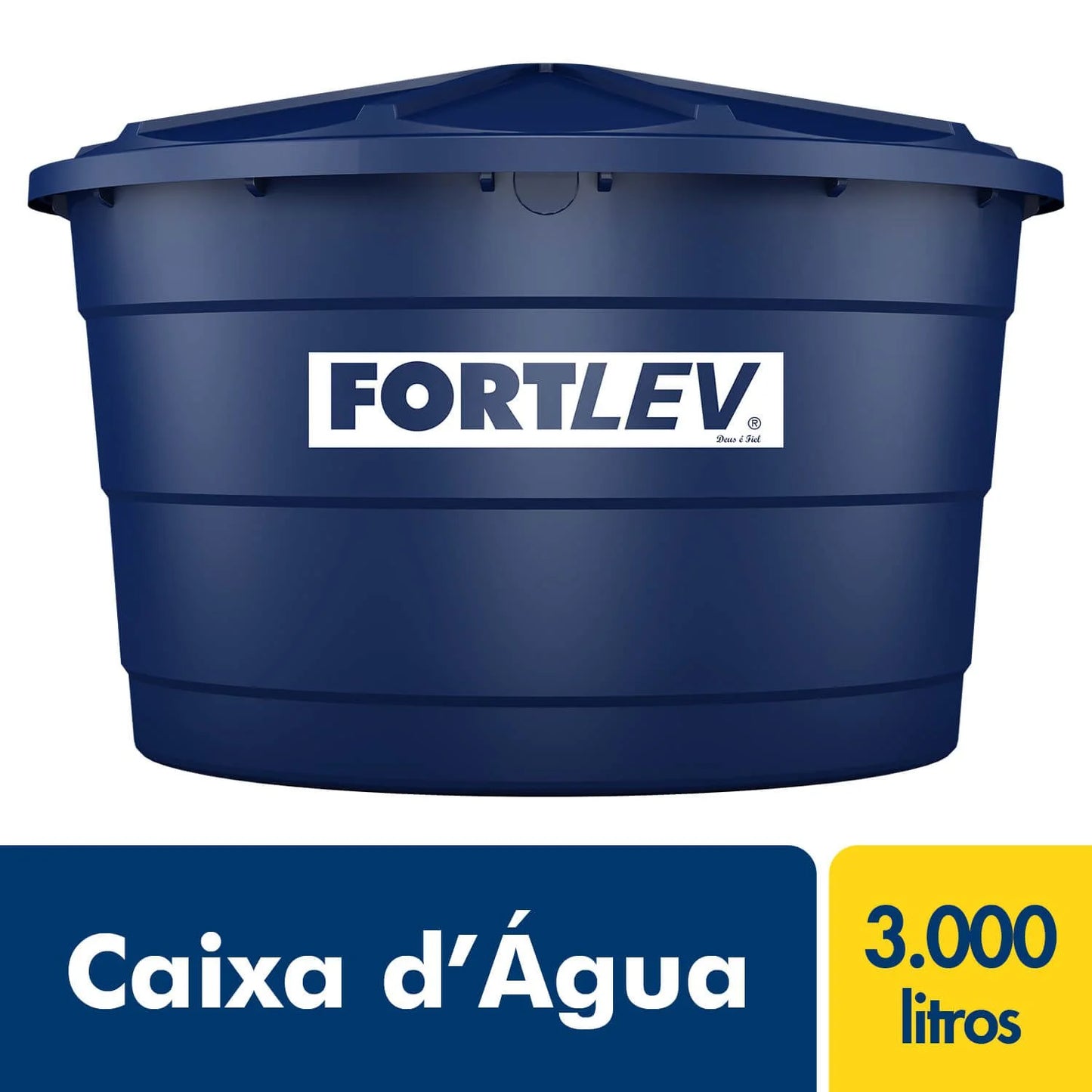 Caixa Dagua Polietileno 3000LTS Com Tampa - Fortlev