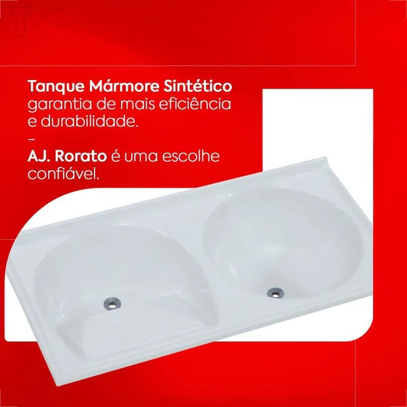 Tanque Fibra Sintética 138X69 N4 Pedra Clara -  AJ Rorato