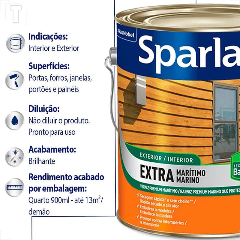 Coral Verniz Extra Maritímo Brilhante 3,6L Balance - Coral