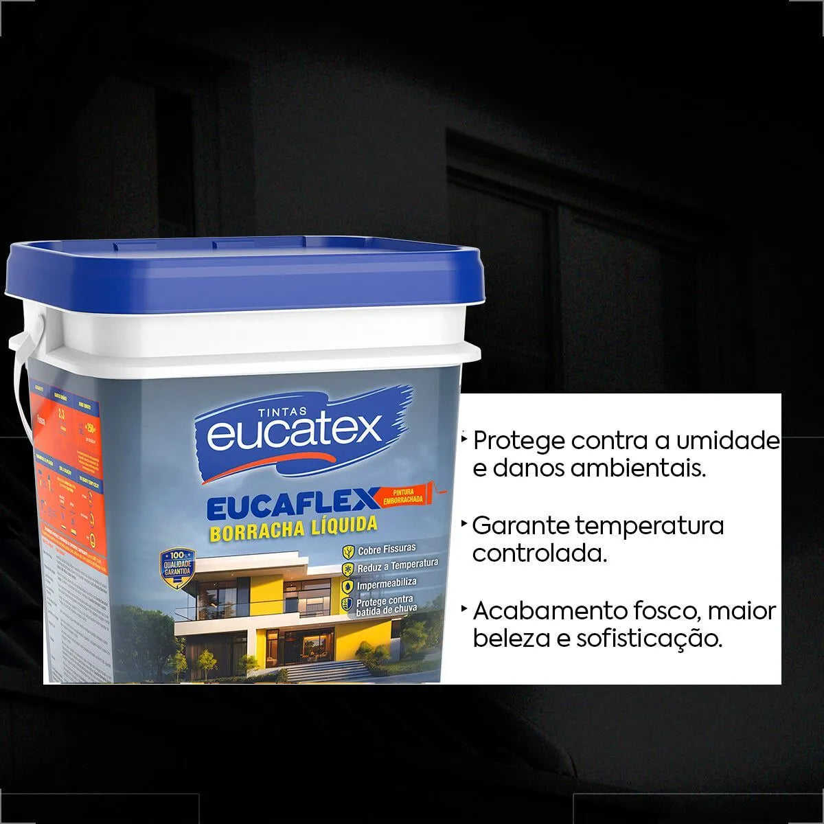 Tinta Borracha Líquida Branca 20 Kg  - Eucatex