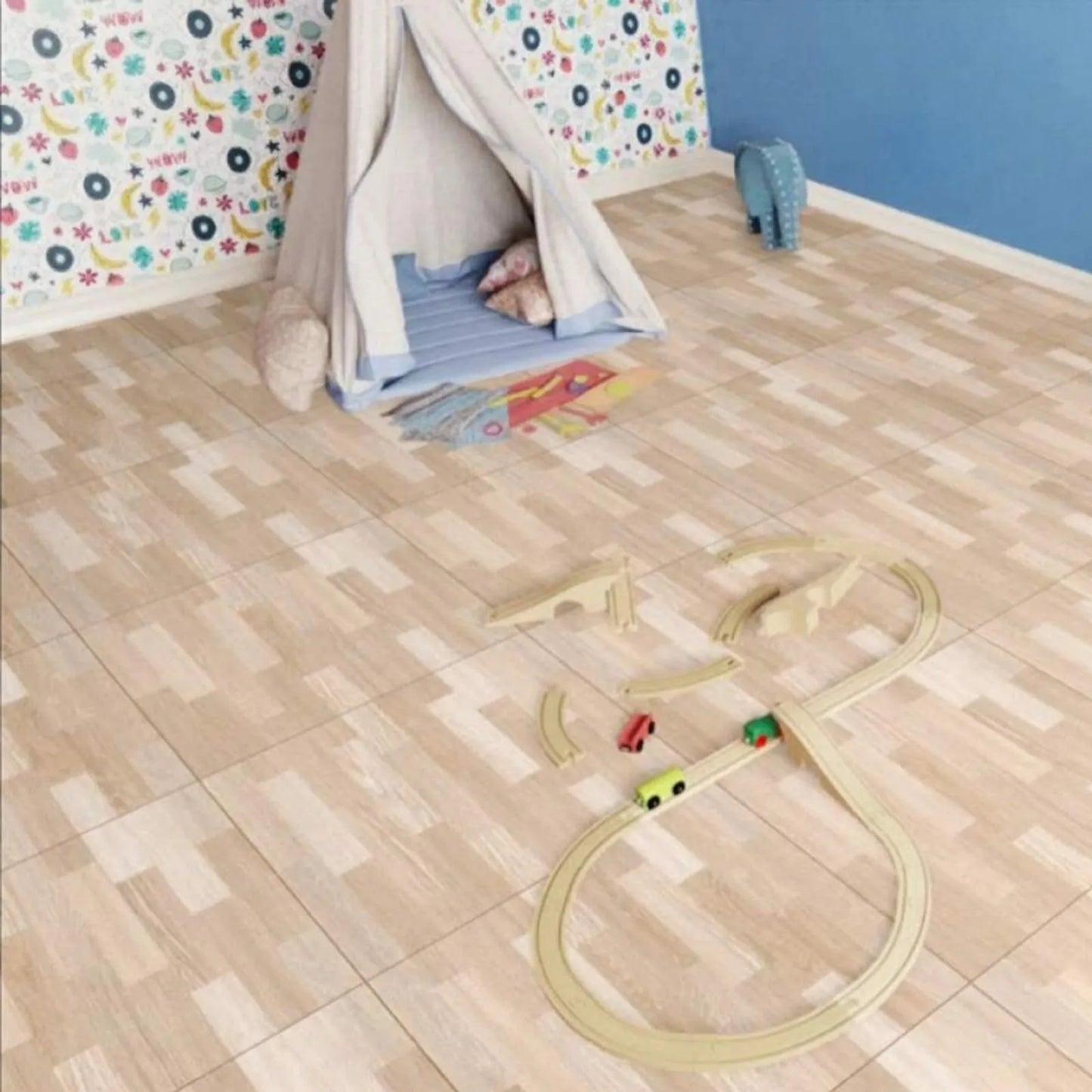 Piso 60X60 Parquet Almond Polido - Lume