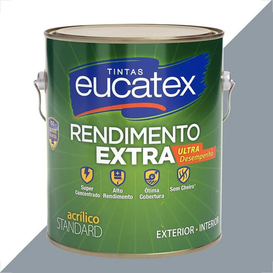 Tinta Acrílica Rendimento Extra 3,6L Cinza Granizo - Eucatex