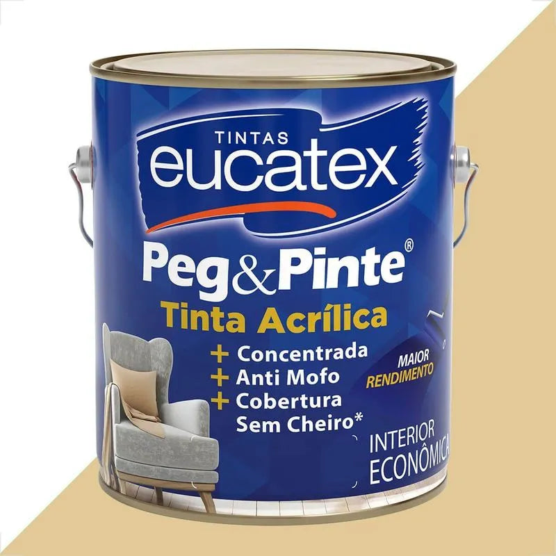 Tinta Acrílica Peg & Pinte 3,6L Palha Sertão - Eucatex