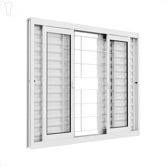 Veneziana Branca Realiza 100X120 6FLS Grade Quadriculada 104528 - Vitralfer