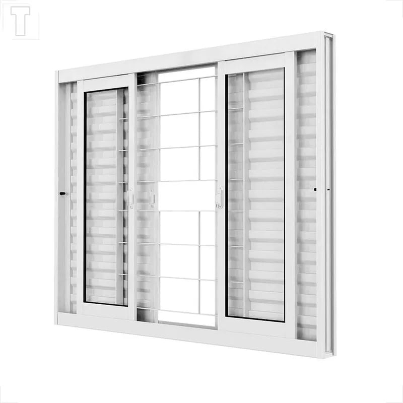 Veneziana Branca Realiza 100X120 6FLS Grade Quadriculada 104528 - Vitralfer