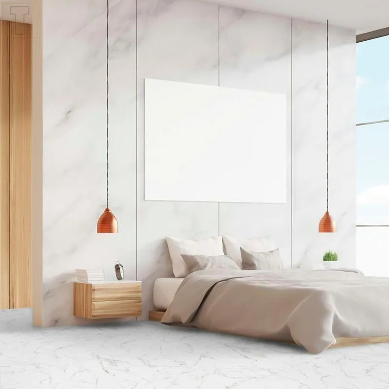 Porcelanato Piastra Di Carrara Lux 94X94 Polido - Embramaco