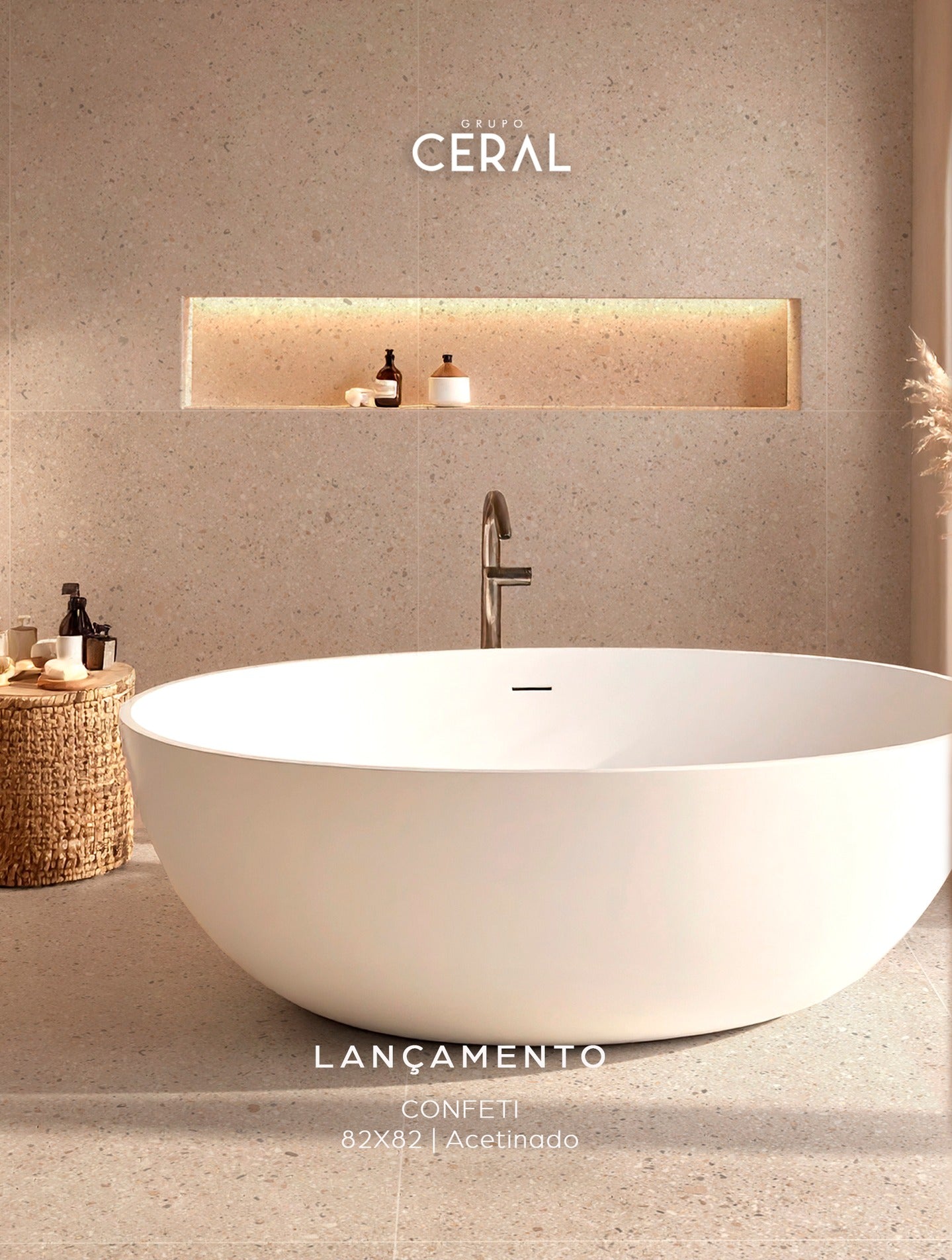 Piso 82X82 Acetinado Confeti - Ceral