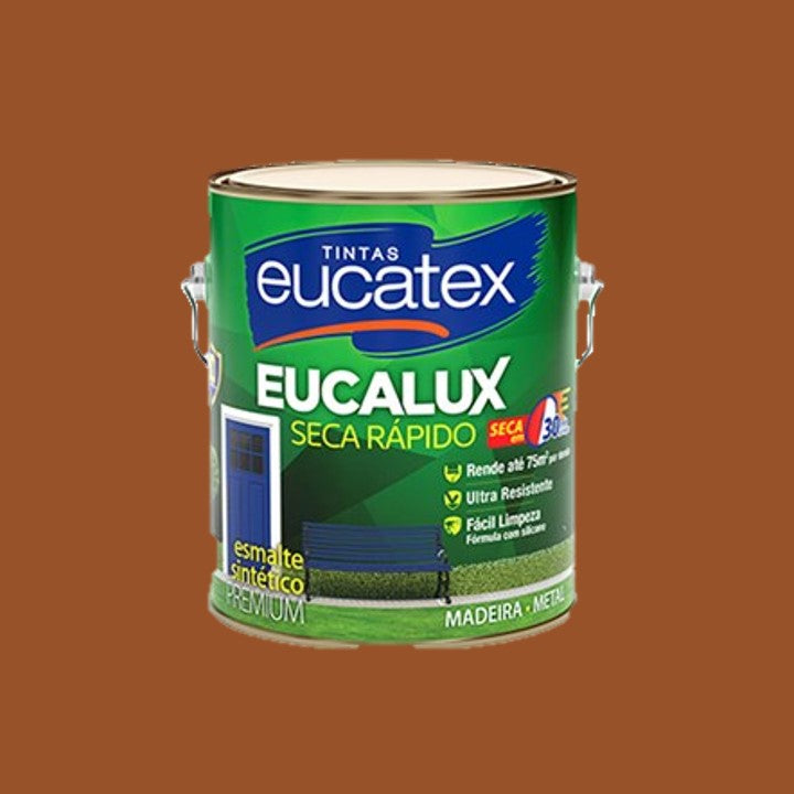 Tinta Esmalte Premuim Brilhante 3,6L Marrom Conhaque - Eucatex