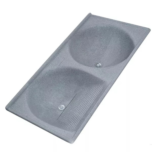 Tanque 37 Litros 102X50 Mármore Sitético Granitado Cinza - Decoralita