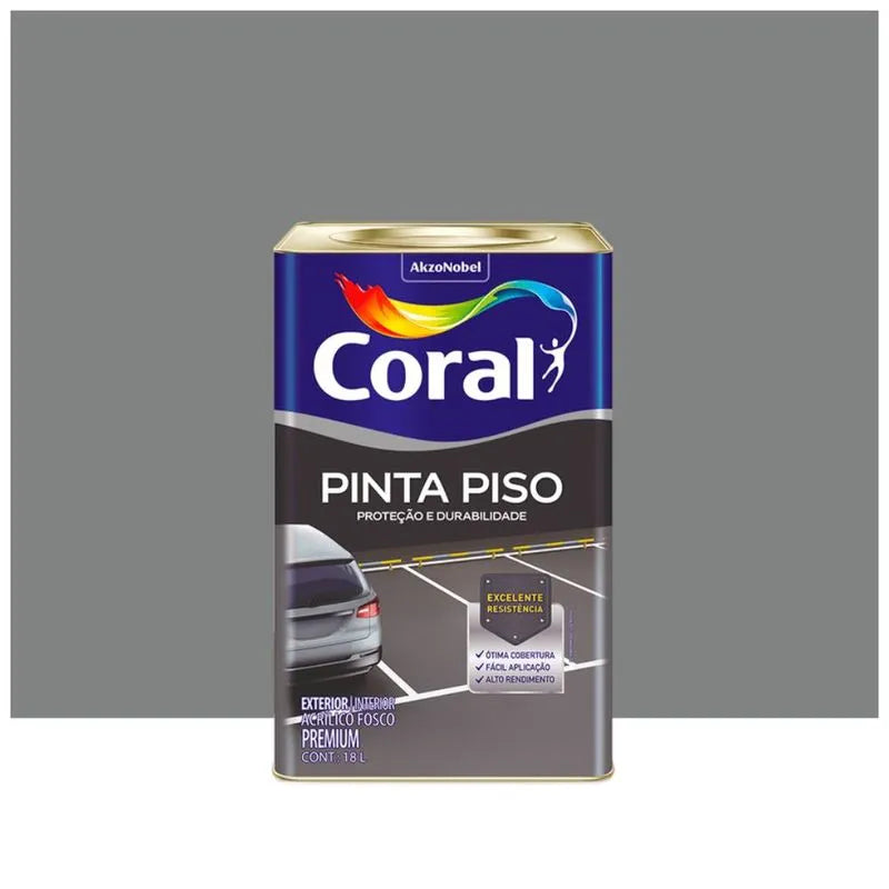 Tinta Para Piso Cinza Médio 18 Litros - Croal