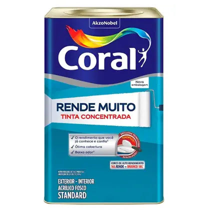 Tinta Rende Muito Tubarão Branco 16 Litros - Coral