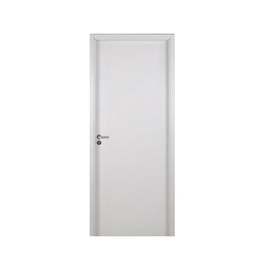 Porta Pronta 215x84 Esquerda Semi-Oca Batente Mdf Branco Com Alizar - Mgm