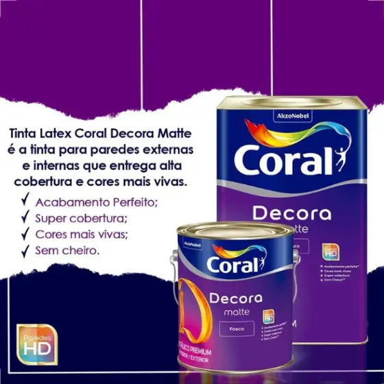 Tinta Base Decora Matte FO P 3,2L - Coral