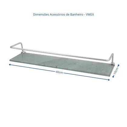 Kit Acessorios 5 Pçs Reto Cimento Queimado - VMEX