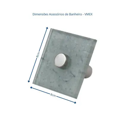 Kit Acessorios 5 Pçs Reto Cimento Queimado - VMEX