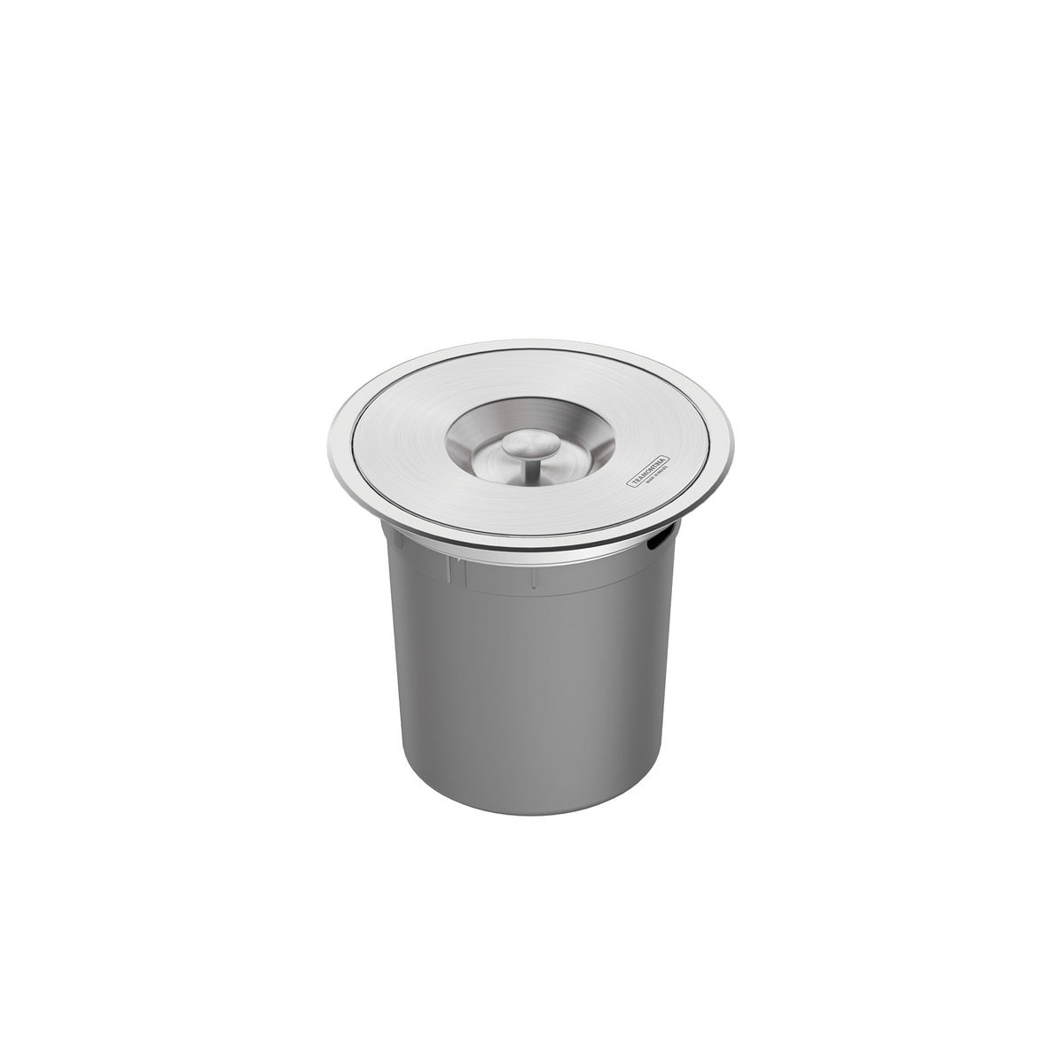 Lixeira de Embutir Clean Round Aço Inox c/ Balde Plástico 5L - Tramontina