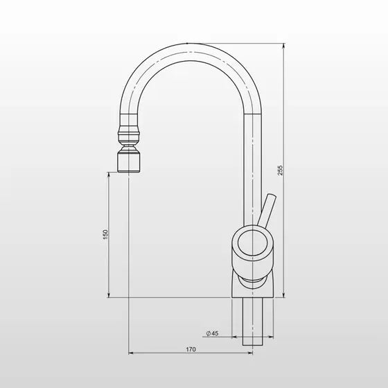 Torneira Para Cozinha Mesa 2199 1/2 C59 Arejador  Articulado - Kelly