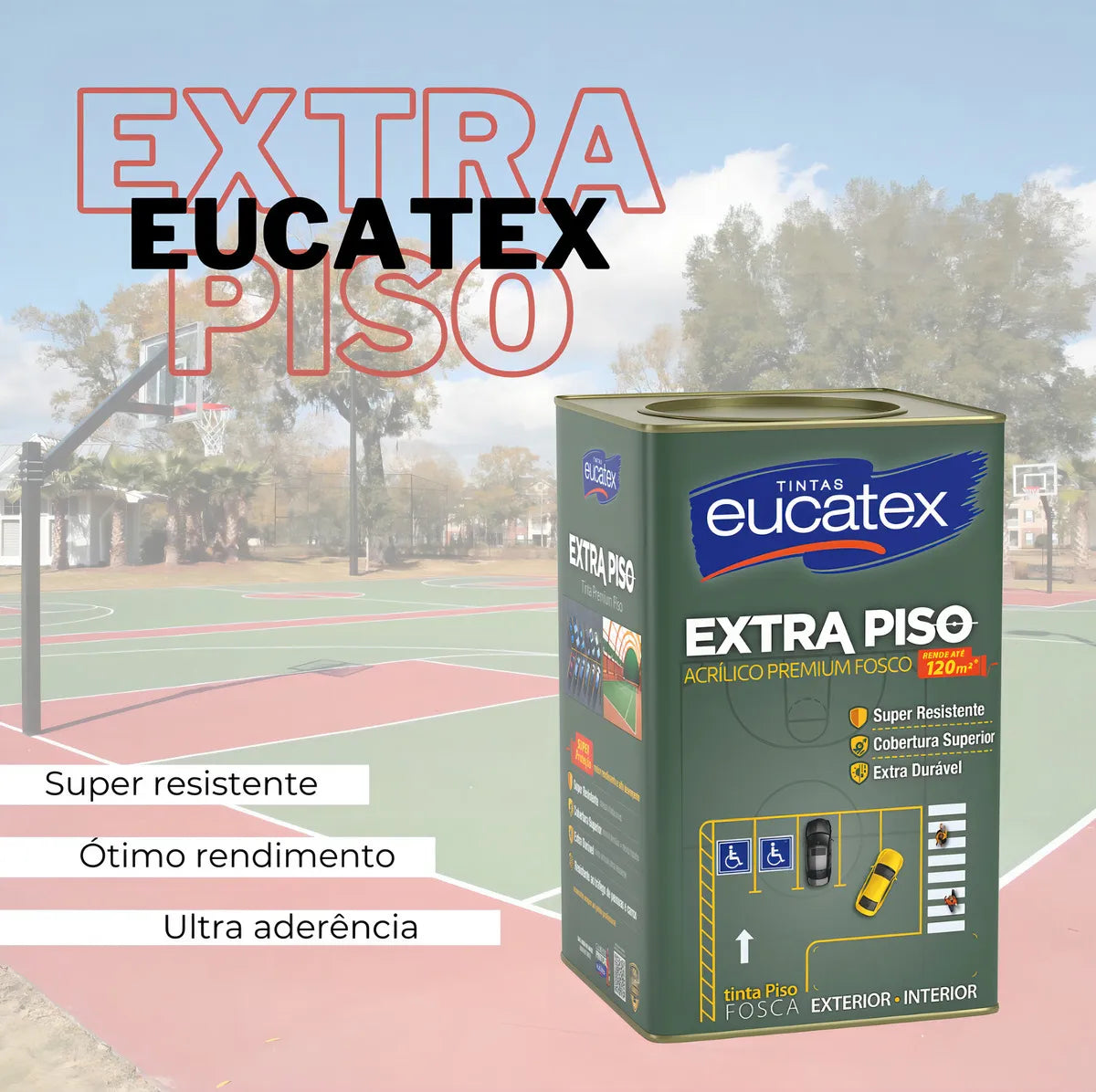 Tinta Acrílica Para Piso 18L Cinza Escuro - Eucatex