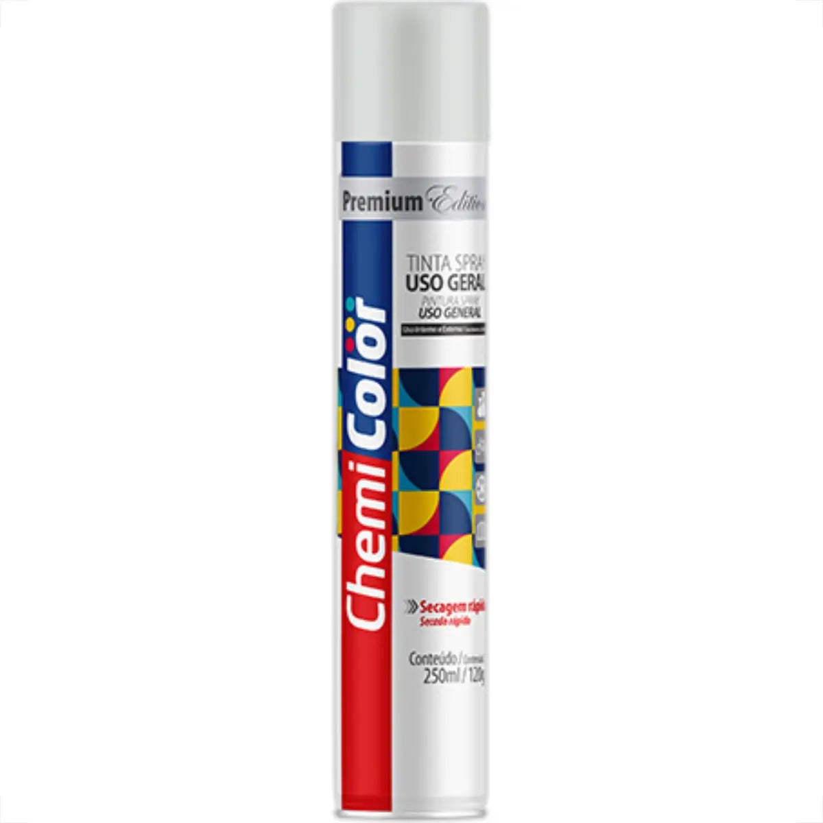 Tinta Spray Branco Fosco 250ml - Chemicolor
