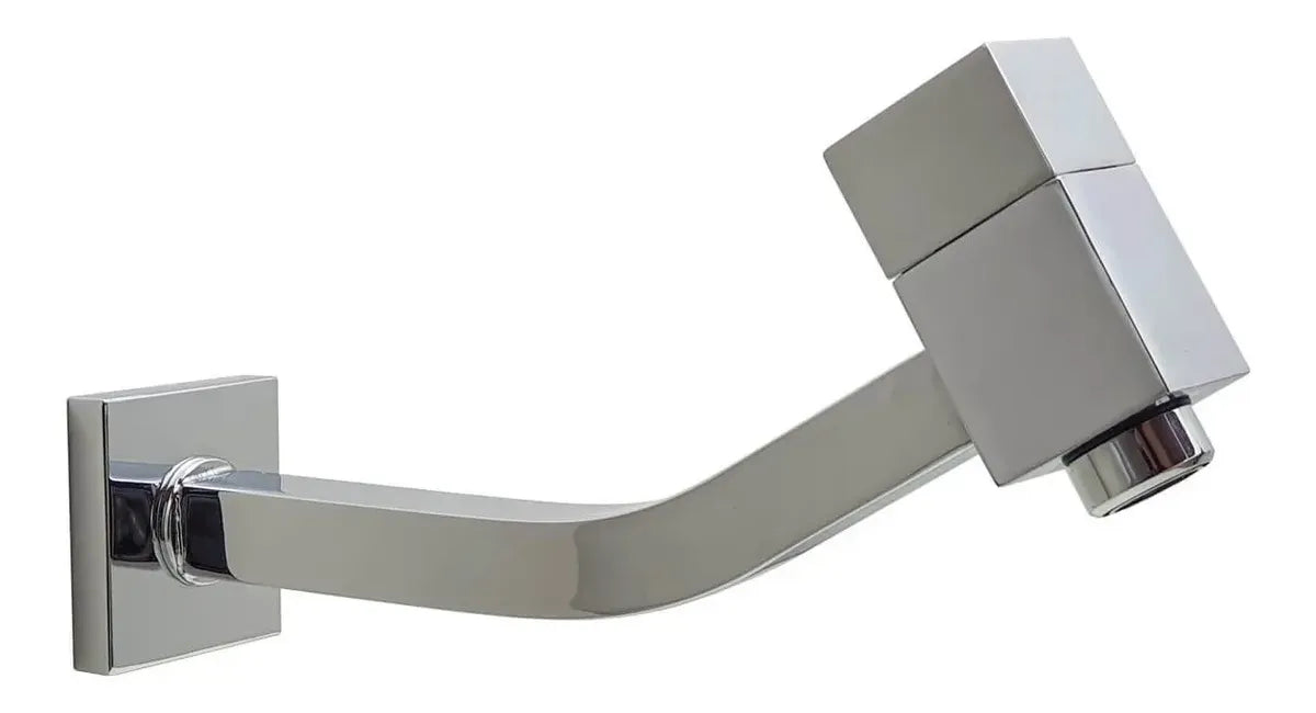 Torneira Link Quadrada Média Parede Cromada 4703 - Furkin