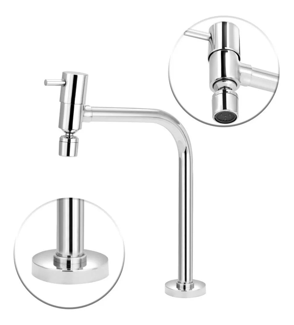 Torneira Para Pia Bica Móvel Alta Mesa  2152 1/2 Com Arejador - Kelly