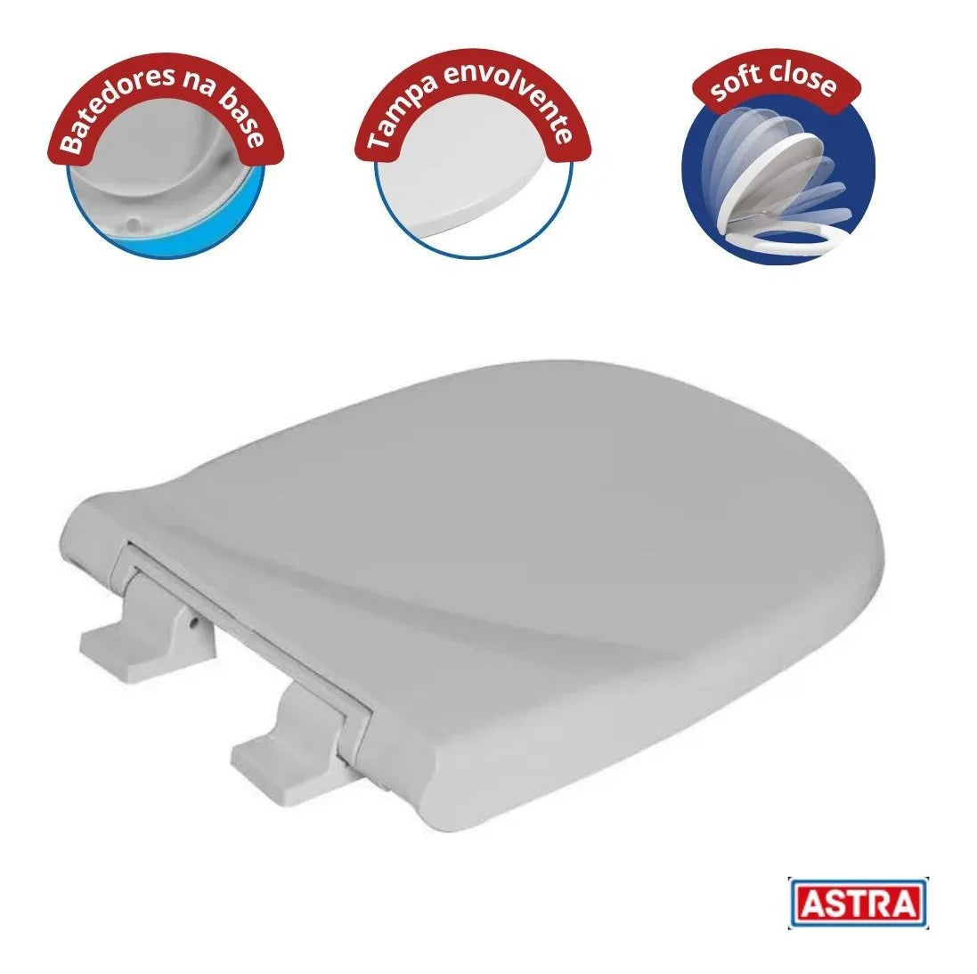 Assento Sanitario SabatiniI Soft Close Branco - Tupan