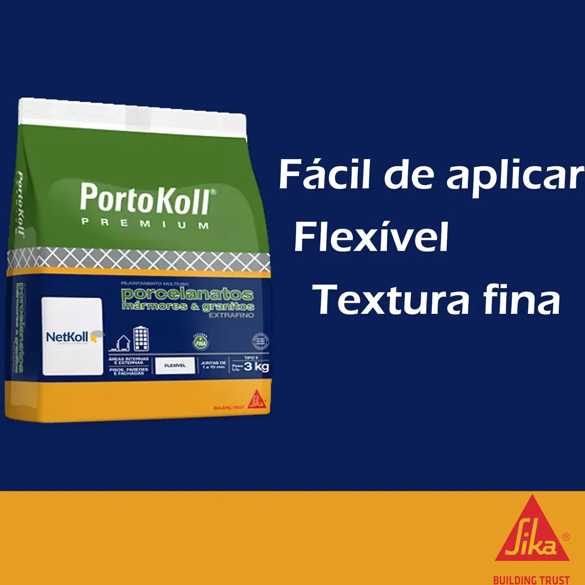 Rejunte Porcelanato Preto 3 Kg  - Portokoll