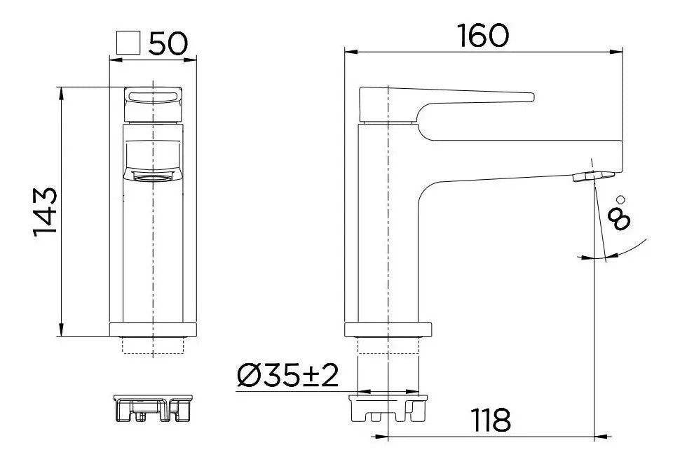 Torneira Lavatorio Mesa Lift Cromada 00871906 - Docol
