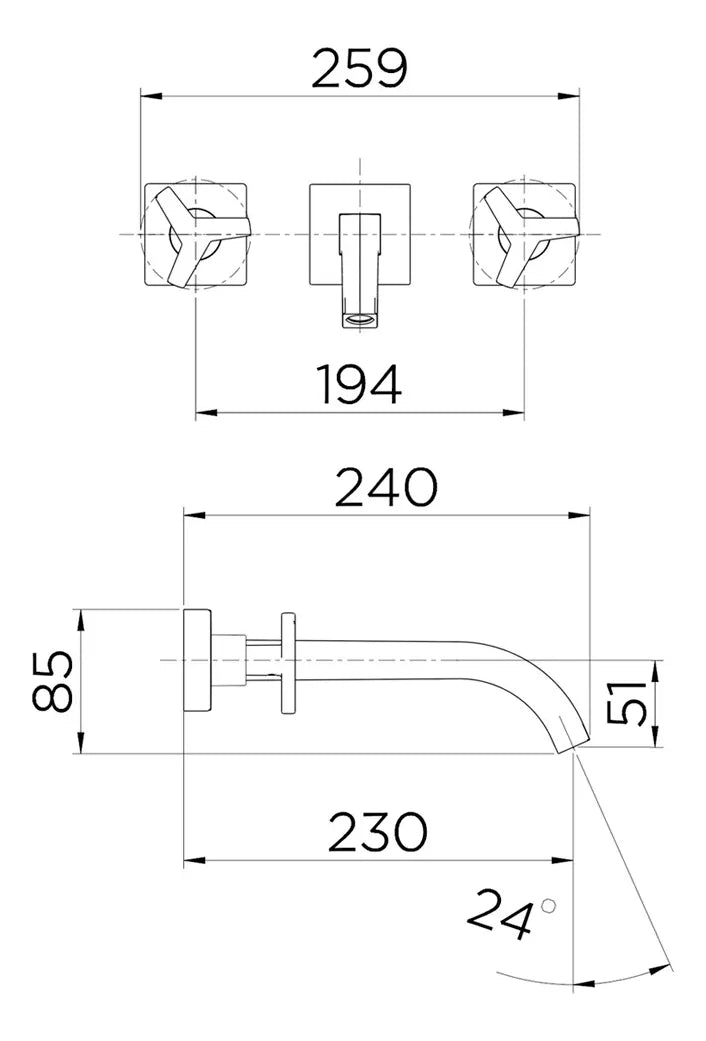 Misturador Lavatório Parede Docolcity 00878006 - Docol