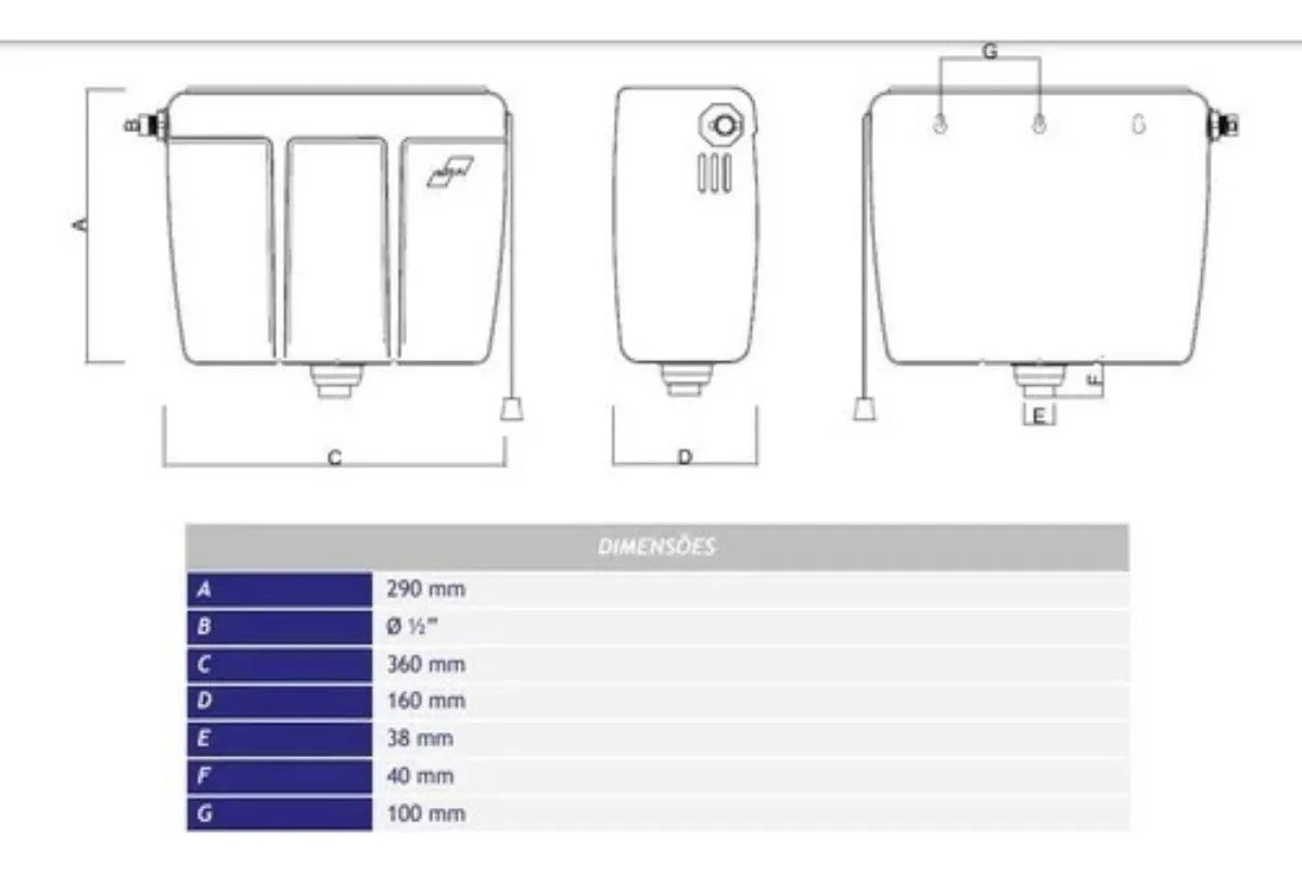 CAIXA DESCARGA SEM ENGATE 0606 - CIPLA