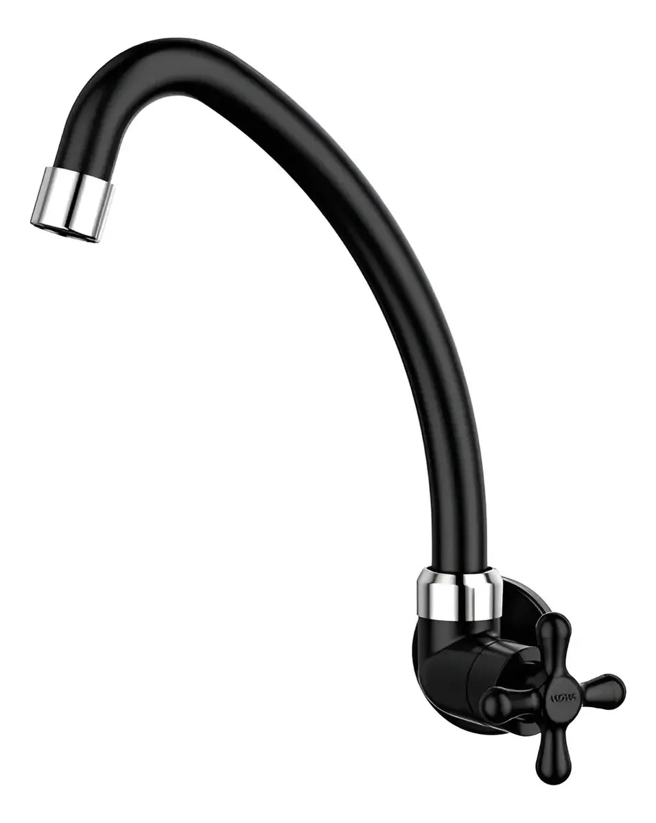 Torneira Para Pia Parede Bica Movel 1130405 Preto - Viqua
