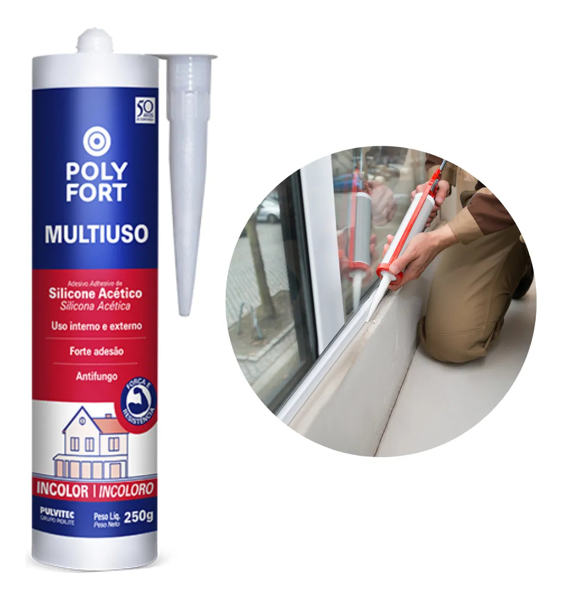 Adesivo Silicone 250G Acético Incolor - Pulvitec