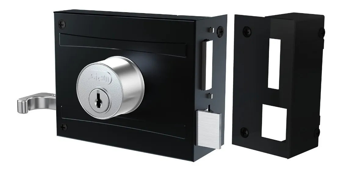 Fechadura 701/100 Serralheiro Preto Fosco Inox - Stam