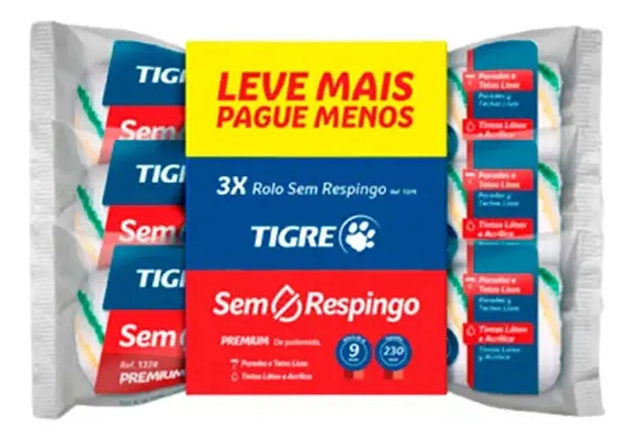 Kit Para Pintura 1374 Com 3 Rolos - Tigre